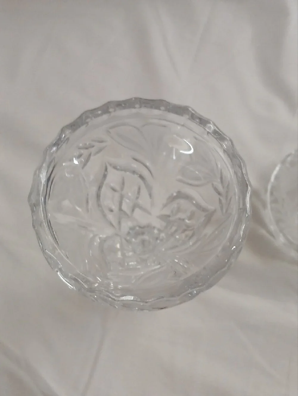 Clear Crystal-Style Glass Candlestick Holders - Pair